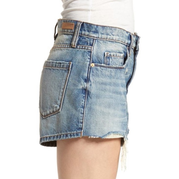 BLANK NYC Barrow Jean Shorts in Earth Blues - Picture 4 of 8